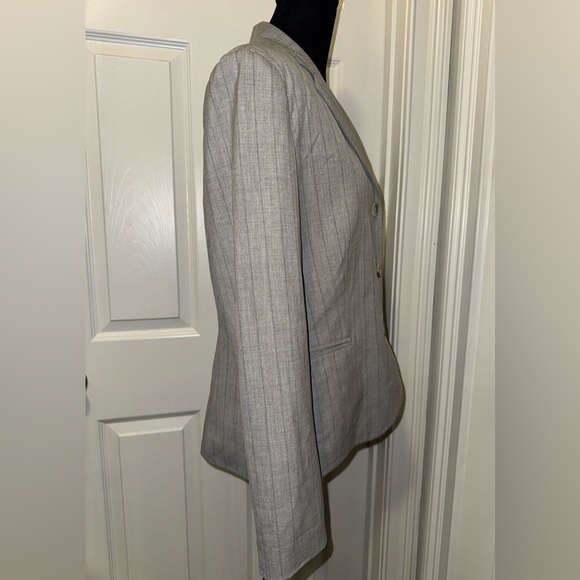 The Limited Light Gray/Pink Pinstripe Blazer - Picture 15 of 15